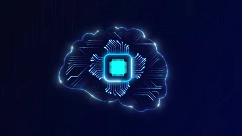 Artificial Intelligence Processor Brain AI chatbot concept AI Learning Business Stock Footage 316158140