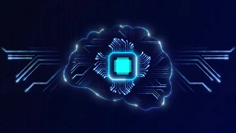 Artificial Intelligence Processor Brain AI chatbot concept AI Learning Business Stock Footage 316158147