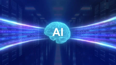Artificial Intelligence Processor Brain AI chatbot concept AI Learning Business Stock Footage 316158434