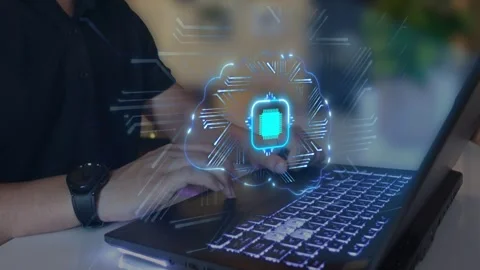 Artificial Intelligence Processor Brain AI chatbot concept AI Learning Business Stock Footage 316158478