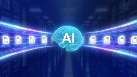Artificial Intelligence Processor Brain AI chatbot concept AI Learning Business Stock Footage 316158619