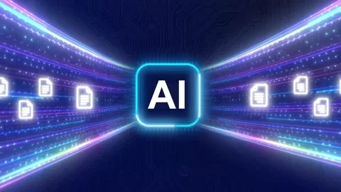 Artificial Intelligence Processor Brain AI chatbot concept AI Learning Business Stock Footage 316158621