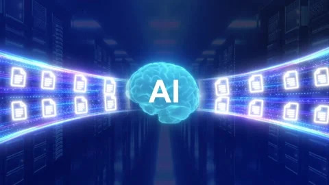 Artificial Intelligence Processor Brain AI chatbot concept AI Learning Business Stock Footage 316158634
