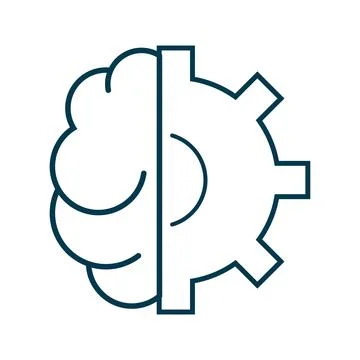 Artificial intelligence processor chip icon, and vector symbol for graphic .. Stock Illustration