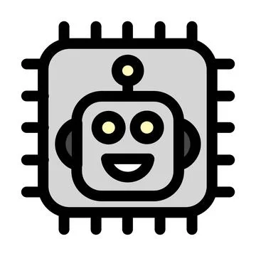 Artificial intelligence processor symbol - artificial intelligence icon イラスト素材