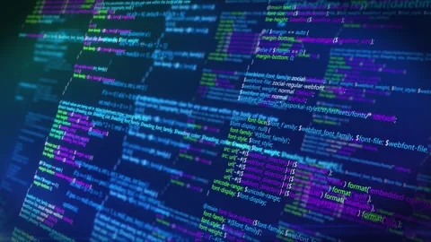 Artificial intelligence program code and network programming Stock Footage 313773463