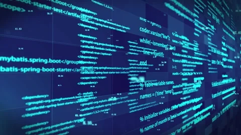 Artificial intelligence program code background Stock Footage 288193957