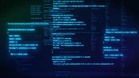 Artificial intelligence programming code screen scrolling Stock Footage 280724798