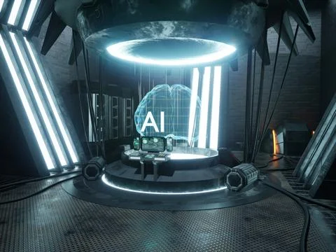 Artificial intelligence progress Stock-Illustration