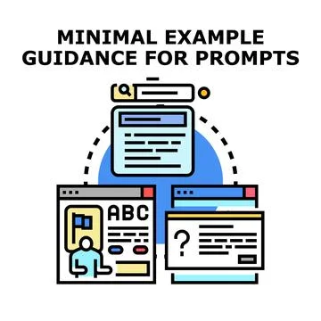 Artificial intelligence prompt guidance and search generation 库存插图