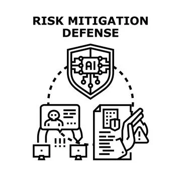 Artificial intelligence protecting data and mitigating cyber risk Stock Illustration