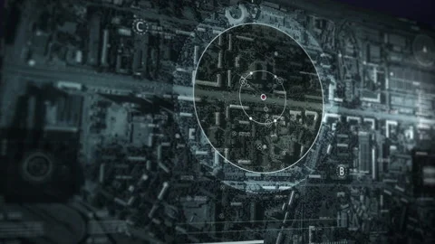 Artificial Intelligence Pursues Roadway Target In A Modern Commuter Town Stock Footage 171653289