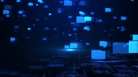 Artificial Intelligence Quantum digital data flow Computer Technology Loop Stock Footage 180281602