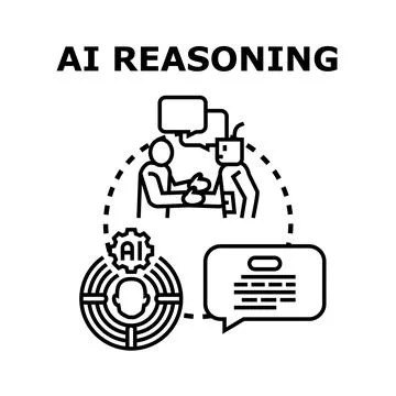 Artificial intelligence reasoning concept for modern technology Stock Illustration