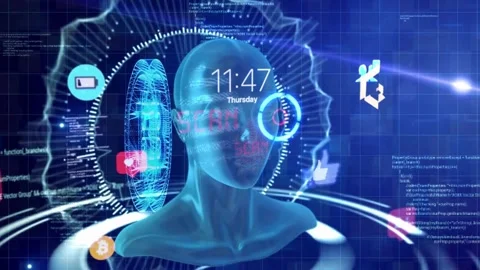 Artificial Intelligence Recognize Objects and Face Stock Footage 254463540