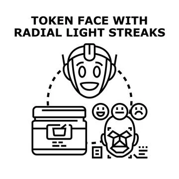 Artificial intelligence recognizing human facial emotions Stock Illustration
