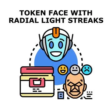 Artificial intelligence recognizing human facial emotions 스톡 일러스트