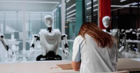 The Artificial Intelligence Recruiter: Interviewing Job Candidates And Managi Foto stock