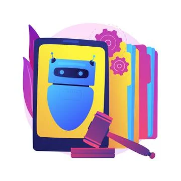 Artificial intelligence regulations abstract concept vector illustration. Stock Illustration