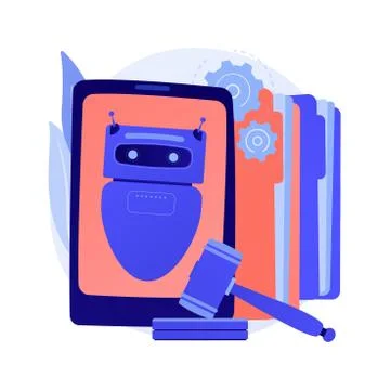 Artificial intelligence regulations abstract concept vector illustration. Stock Illustration