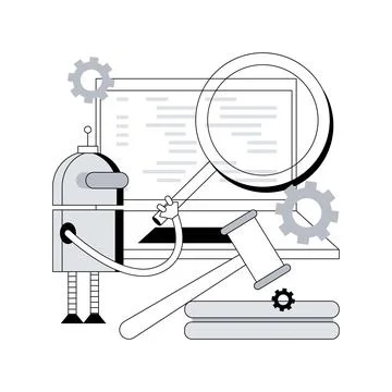 Artificial intelligence regulations abstract concept vector illustration. Stock Illustration