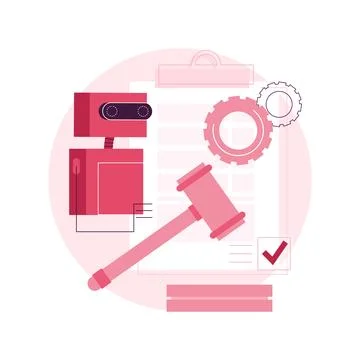 Artificial intelligence regulations abstract concept vector illustration. Stock Illustration