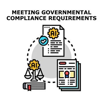 Artificial intelligence regulatory compliance and ethical standards Stock Illustration