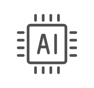 Artificial intelligence related icon. Illustration