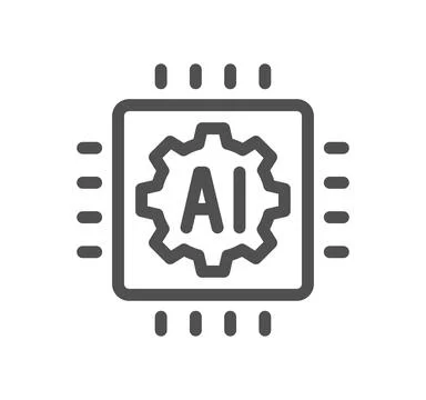 Artificial intelligence related icon. Illustration