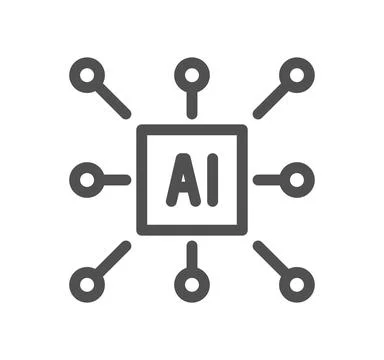 Artificial intelligence related icon. Stock Illustration