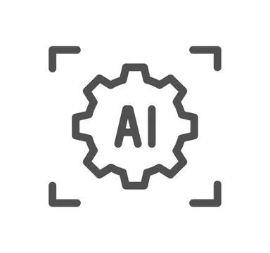 Artificial intelligence related icon. Illustrazione stock