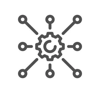 Artificial intelligence related icon. Stock Illustration