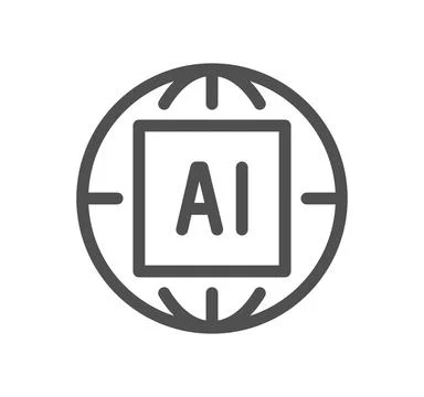 Artificial intelligence related icon. Illustration