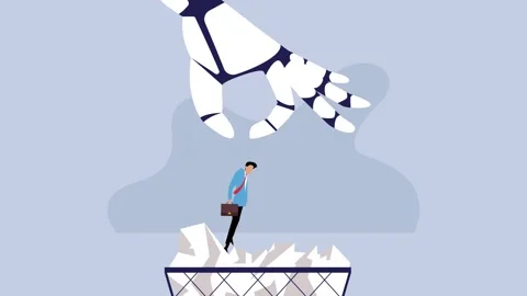 Artificial intelligence replacing workers Stock Footage 270914413