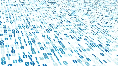 Artificial intelligence research cyber space, binary code on white background Stock Footage 219601649