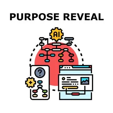 Artificial intelligence revealing business purpose and strategy planning Stock Illustration