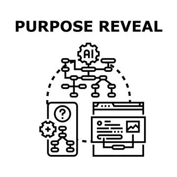 Artificial intelligence revealing business purpose and strategy planning Stock Illustration