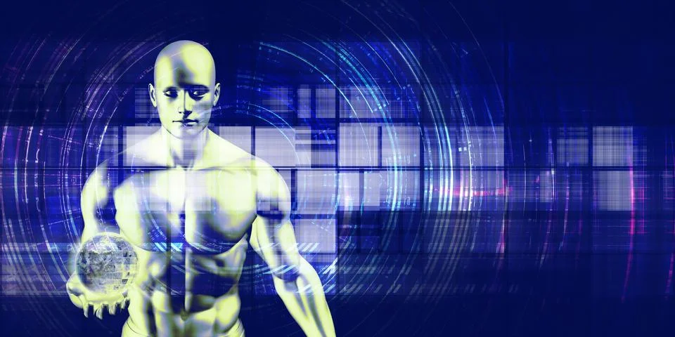 Artificial Intelligence Revolution in Modern Technology Era Stock Illustration
