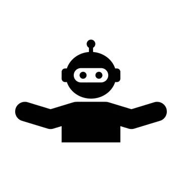 Artificial Intelligence Robot Assistant Icon Vector AI Bot Technology Symbo.. 스톡 일러스트