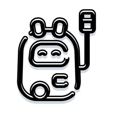 Artificial intelligence robot bot icon concept 스톡 일러스트