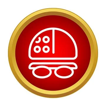 Artificial intelligence robot head icon simple style Stock Illustration