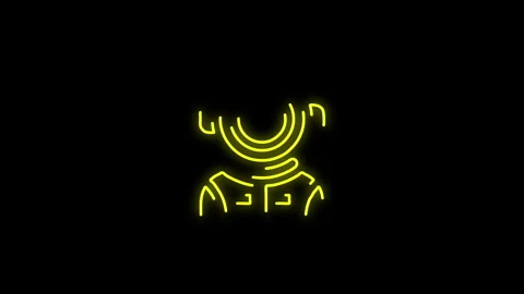 Artificial Intelligence Robot Icon Loop animation, HD Motion Graphic 库存影片 317517216