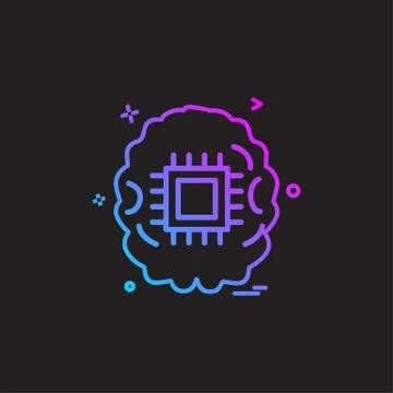 Artificial  intelligence robot icon vector design Illustrazione stock