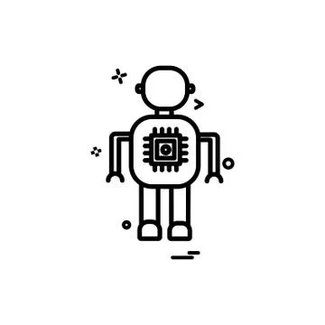 Artificial  intelligence robot icon vector design Stock Illustration