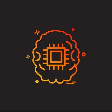 Artificial  intelligence robot icon vector design 스톡 일러스트