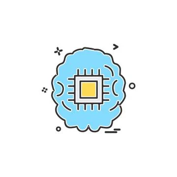 Artificial  intelligence robot icon vector design 스톡 일러스트