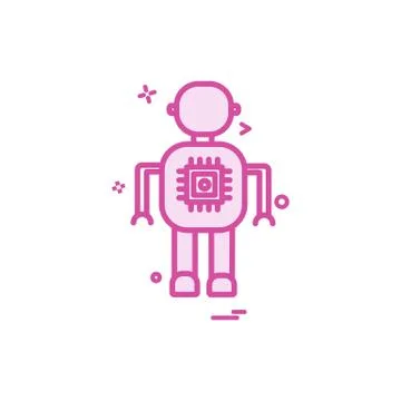 Artificial  intelligence robot icon vector design Stock Illustration