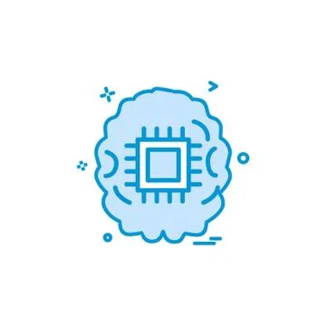 Artificial  intelligence robot icon vector design Stockillustratie