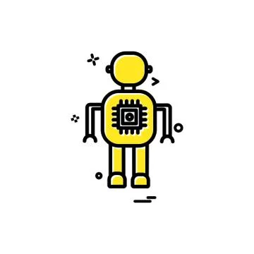 Artificial  intelligence robot icon vector design Stock Illustration