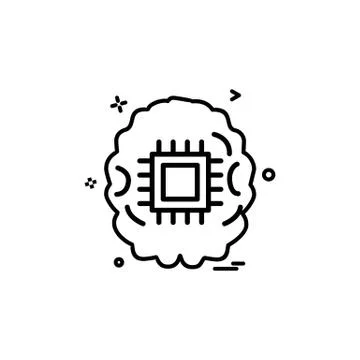 Artificial  intelligence robot icon vector design Stock Illustration